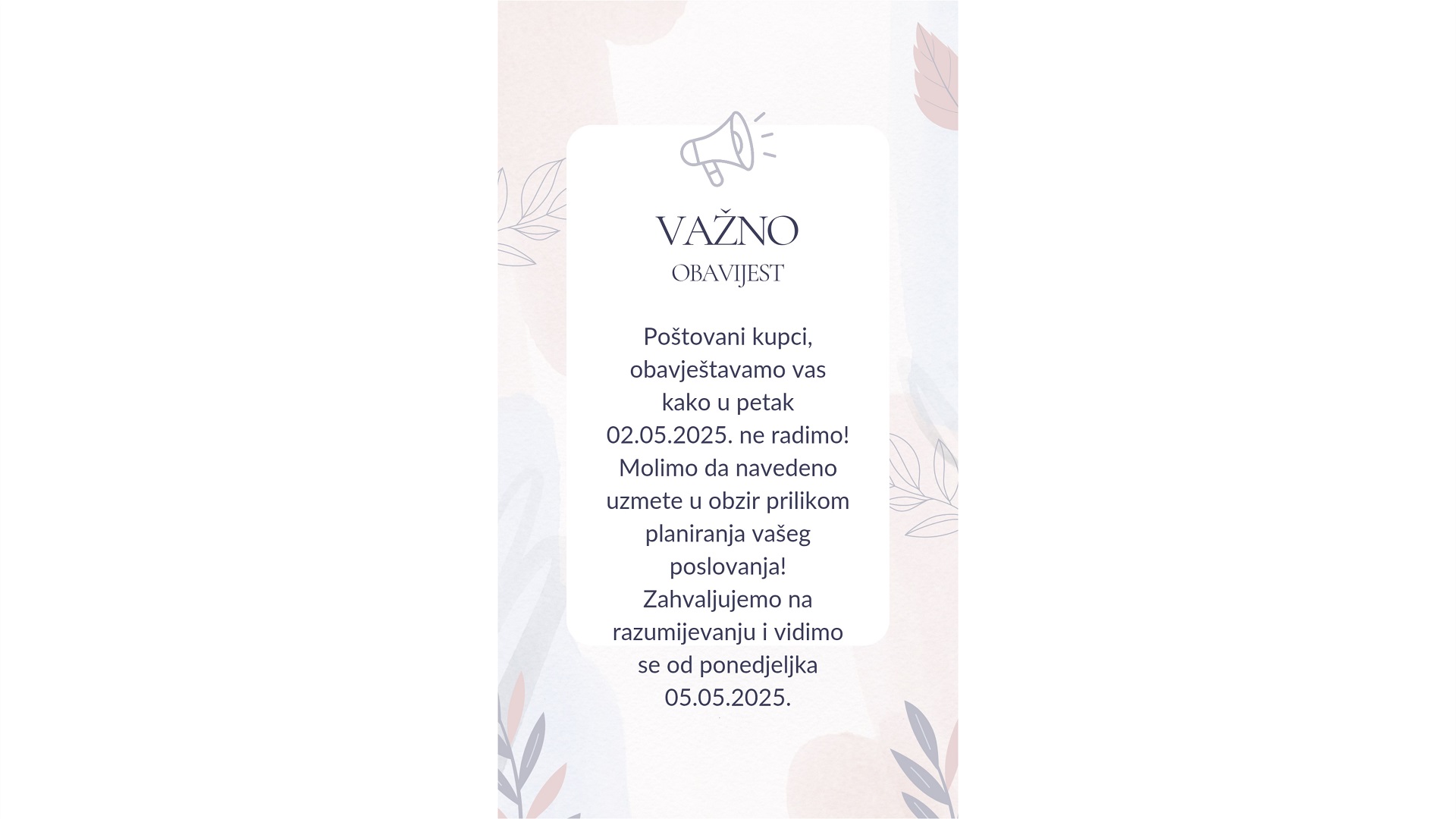Kamen inženjering obavijest
