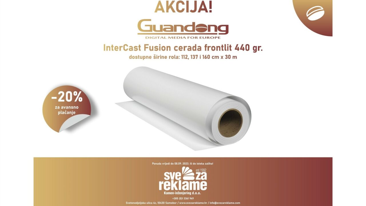 Akcija: Guandong Frontlit cerada