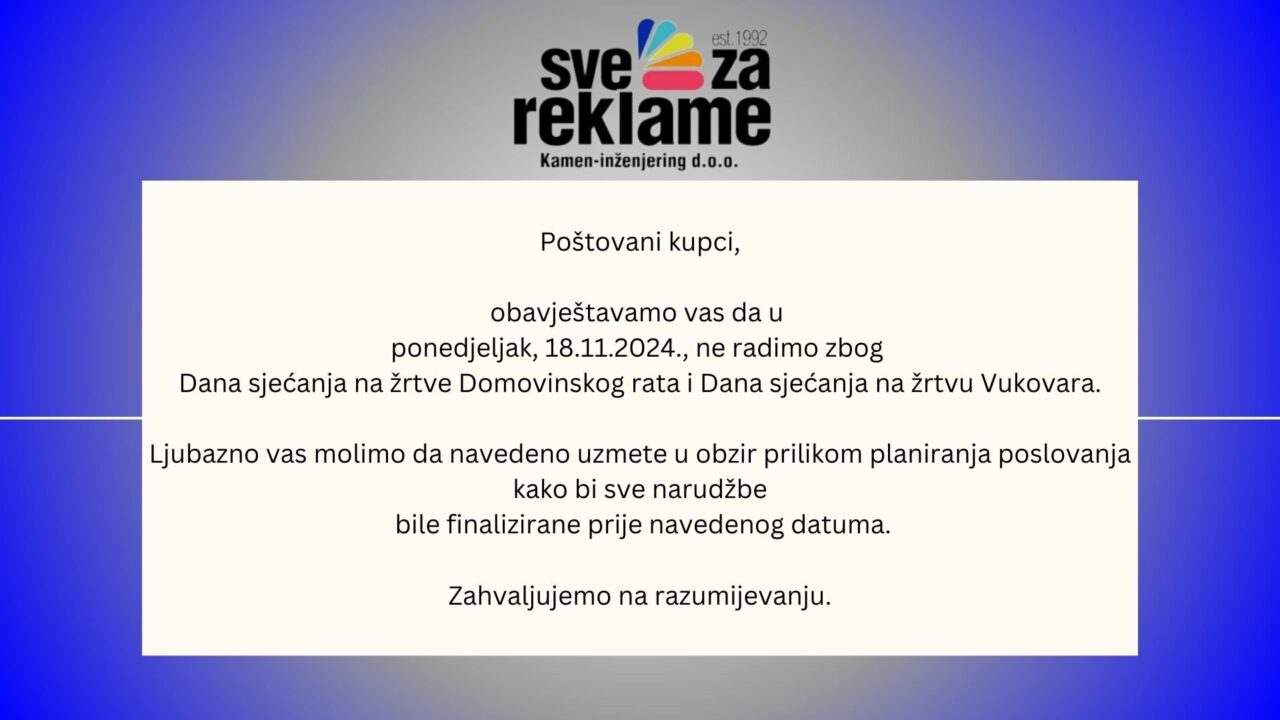 Kamen inženjering obavijest